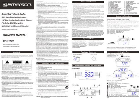 emerson cks1507|emerson radio alarm clock instructions.